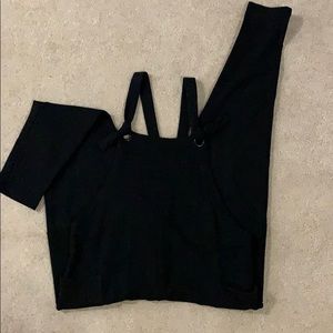 Maternity knit overalls